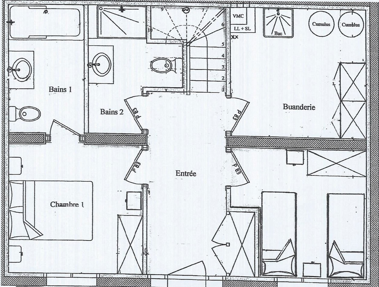 Lower floorpan of Chalet Chanterelle