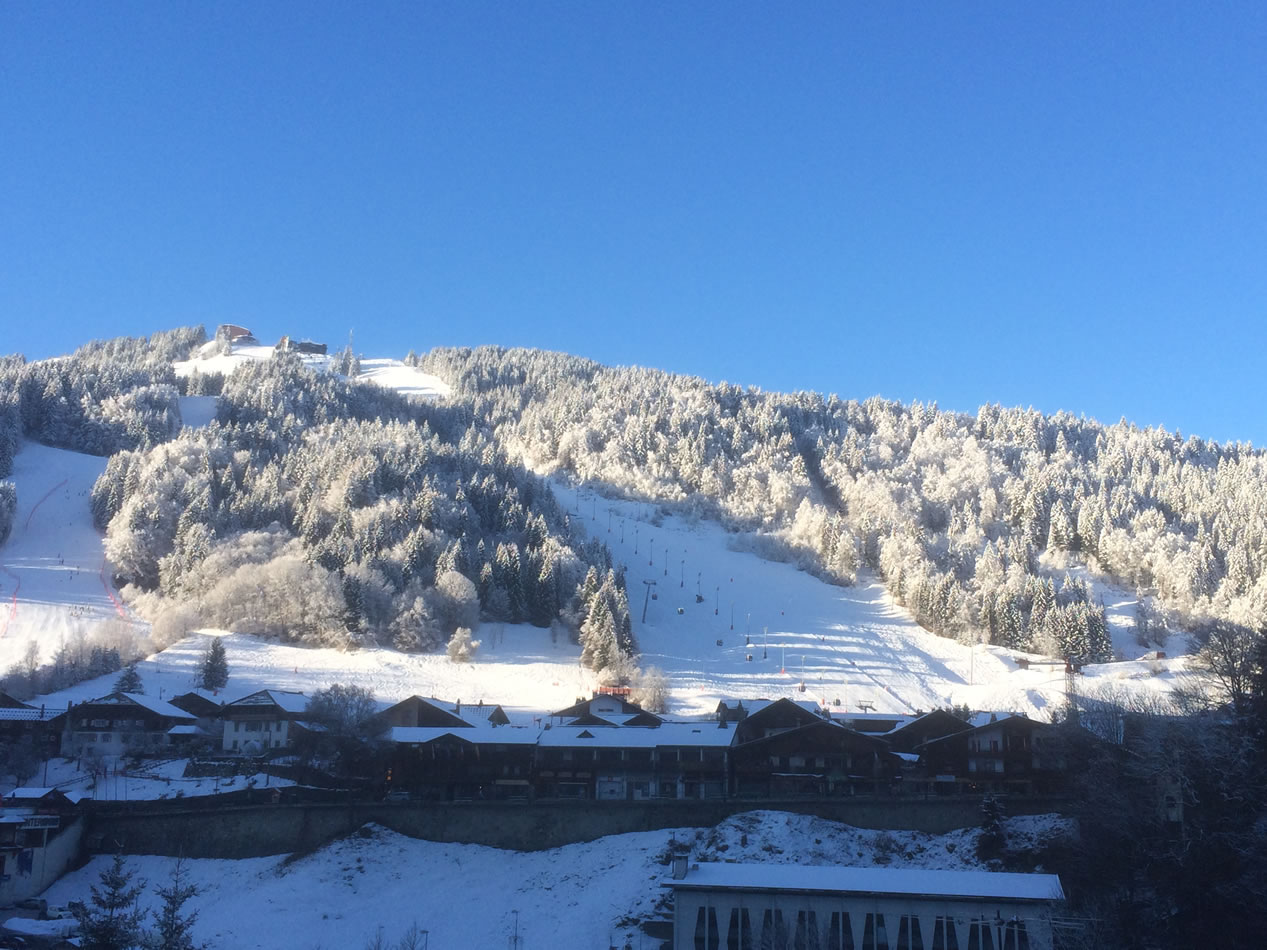 Pleney slopes viewed from Chalet Chanterelle