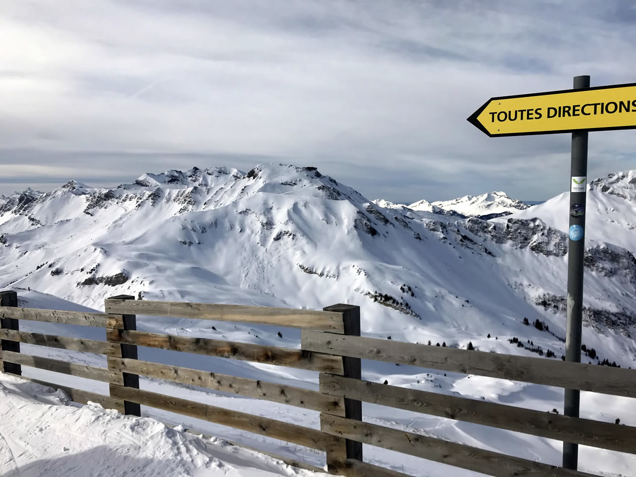 Snow topped mountains